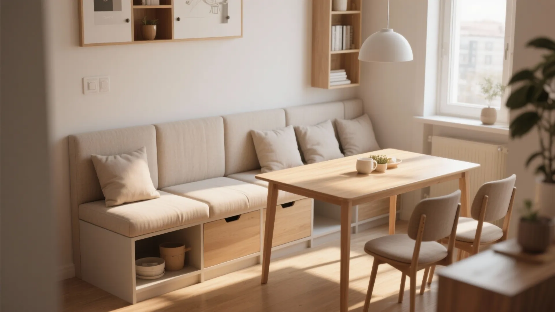 3. Bench Seating with Storage