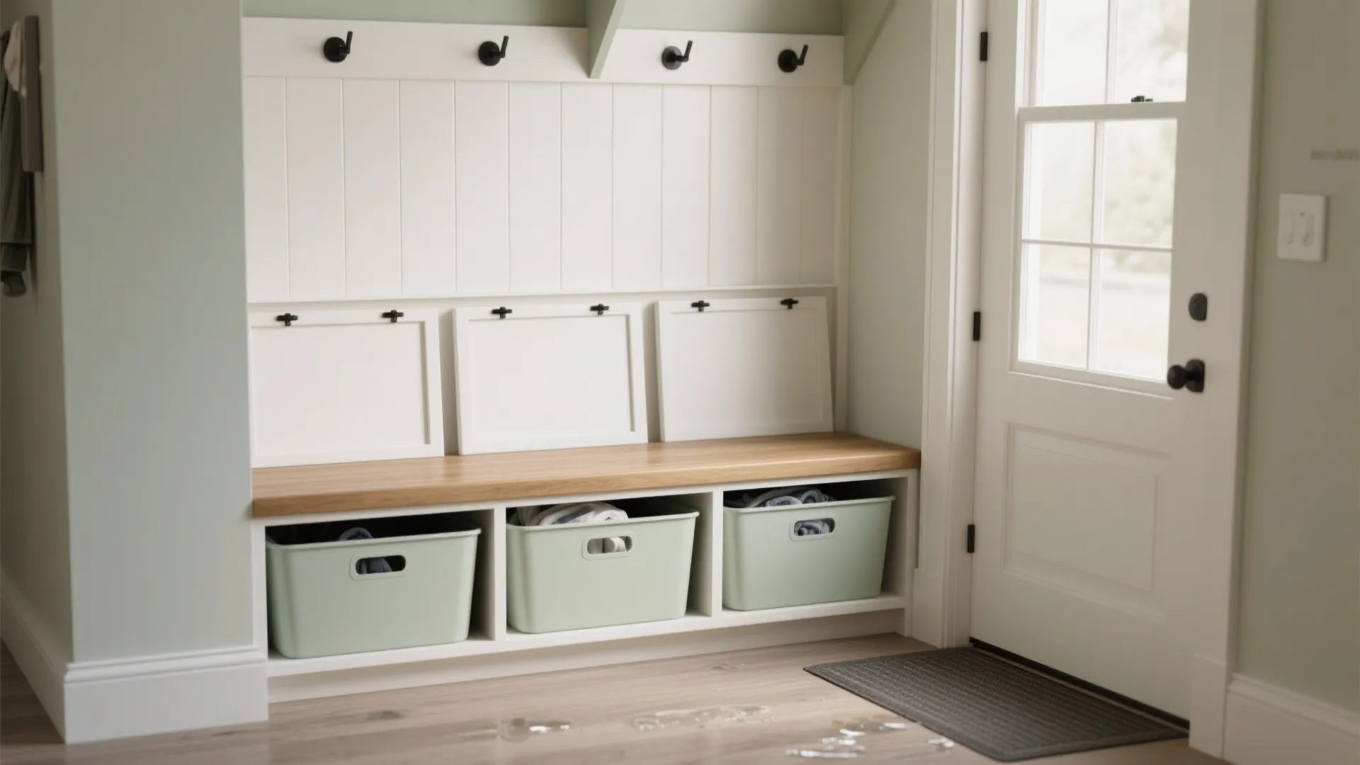 Double-Duty Bench + Sorting Zone