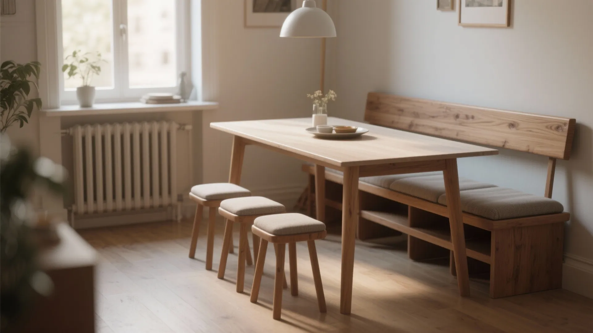 Bench seating and backless stools
