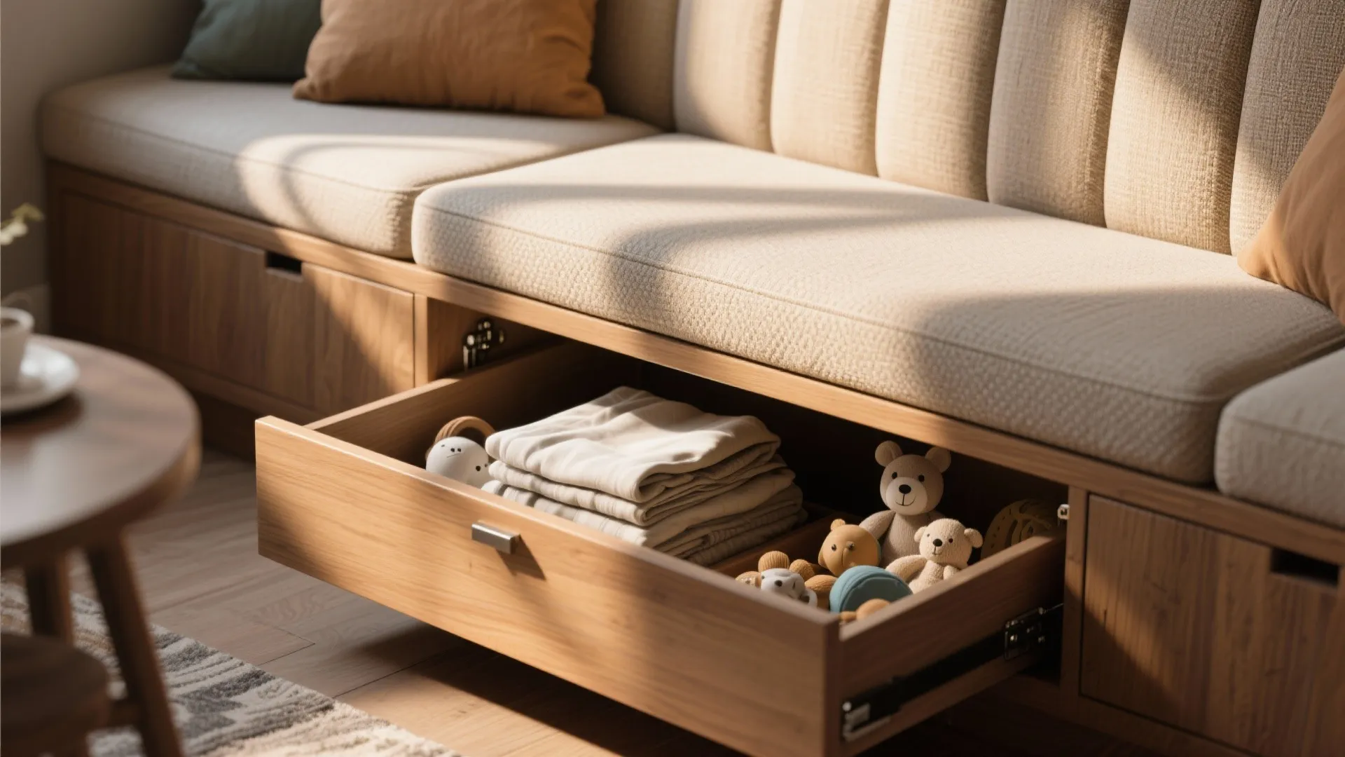 3. Built-in Bench Seating with Storage