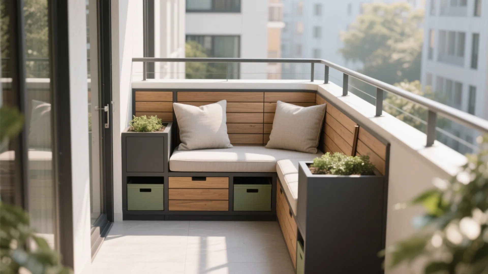 2) Built-In Seating and Storage Benches