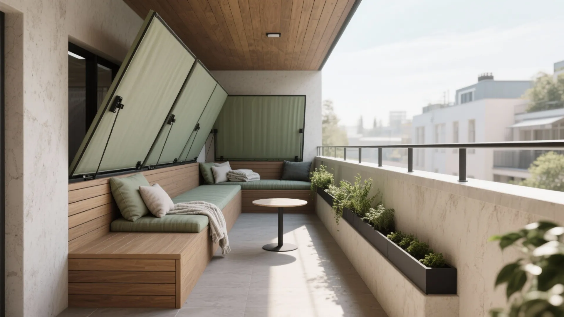 Built-In Seating and Storage Under the Roof