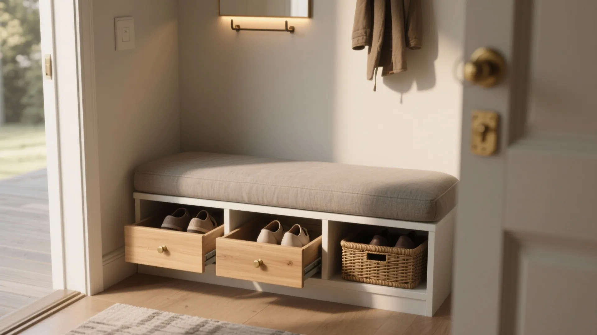 2. Bench with built-in storage