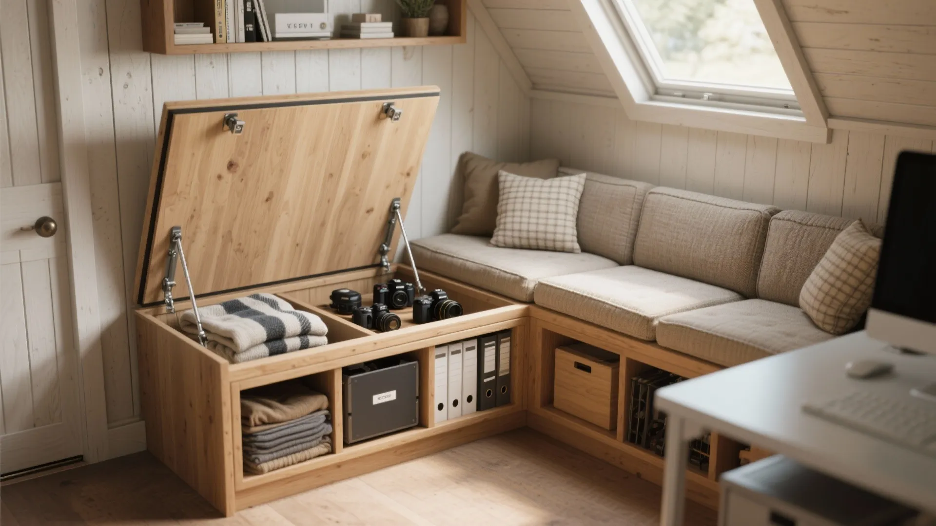 3. Integrated Bench Storage and Seating