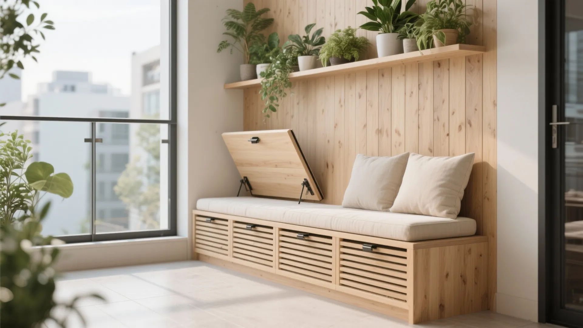 Built-In Benches with Hidden Storage