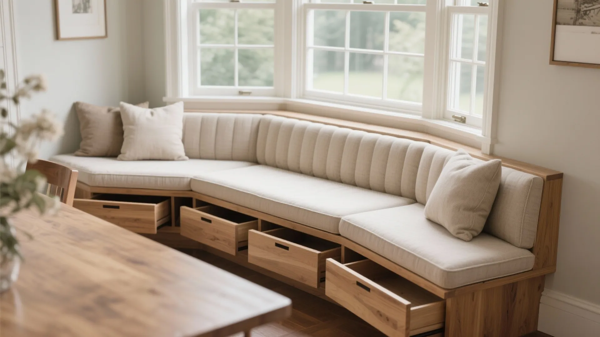 9. Built-in Bench with Storage