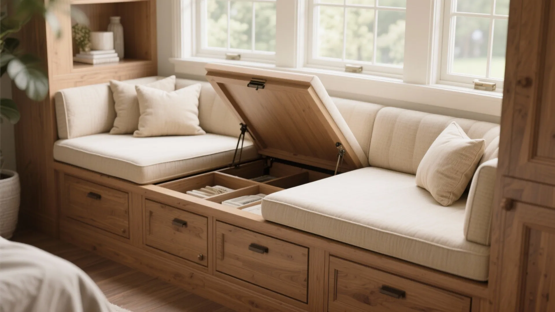 2. Built-In Bench with Storage