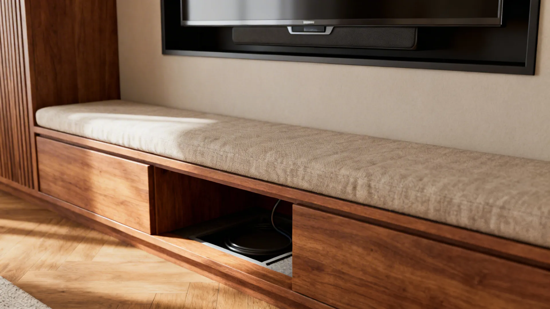 5. Multi-functional bench and cabinet unit