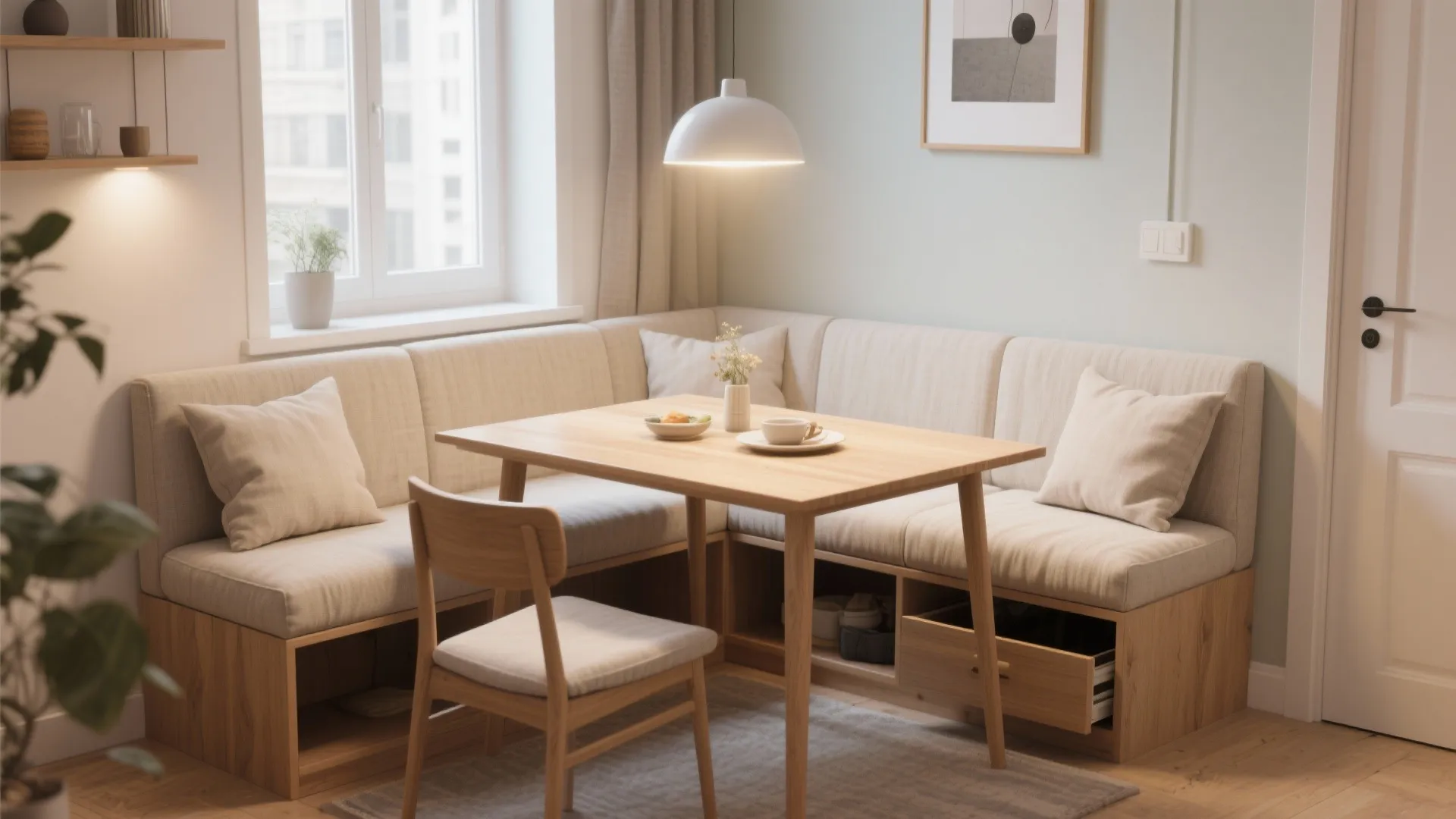 2. Bench Seating with Storage