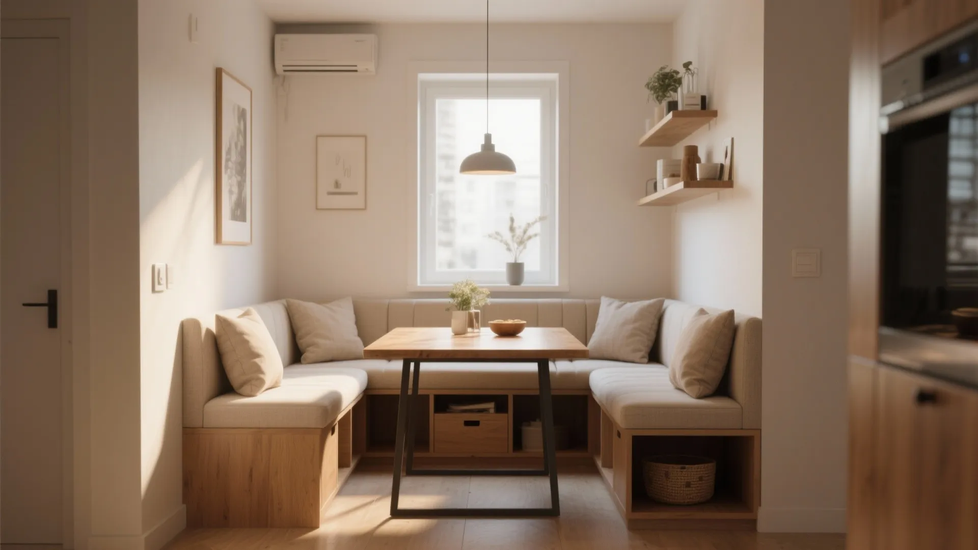 2. Bench Seating with Storage