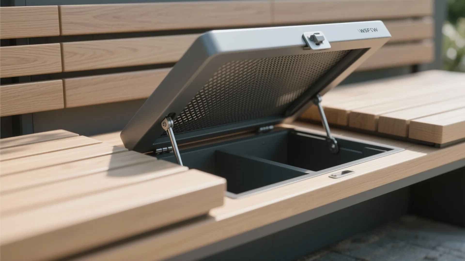 Compact Lounge: Built-in Bench with Hidden Storage