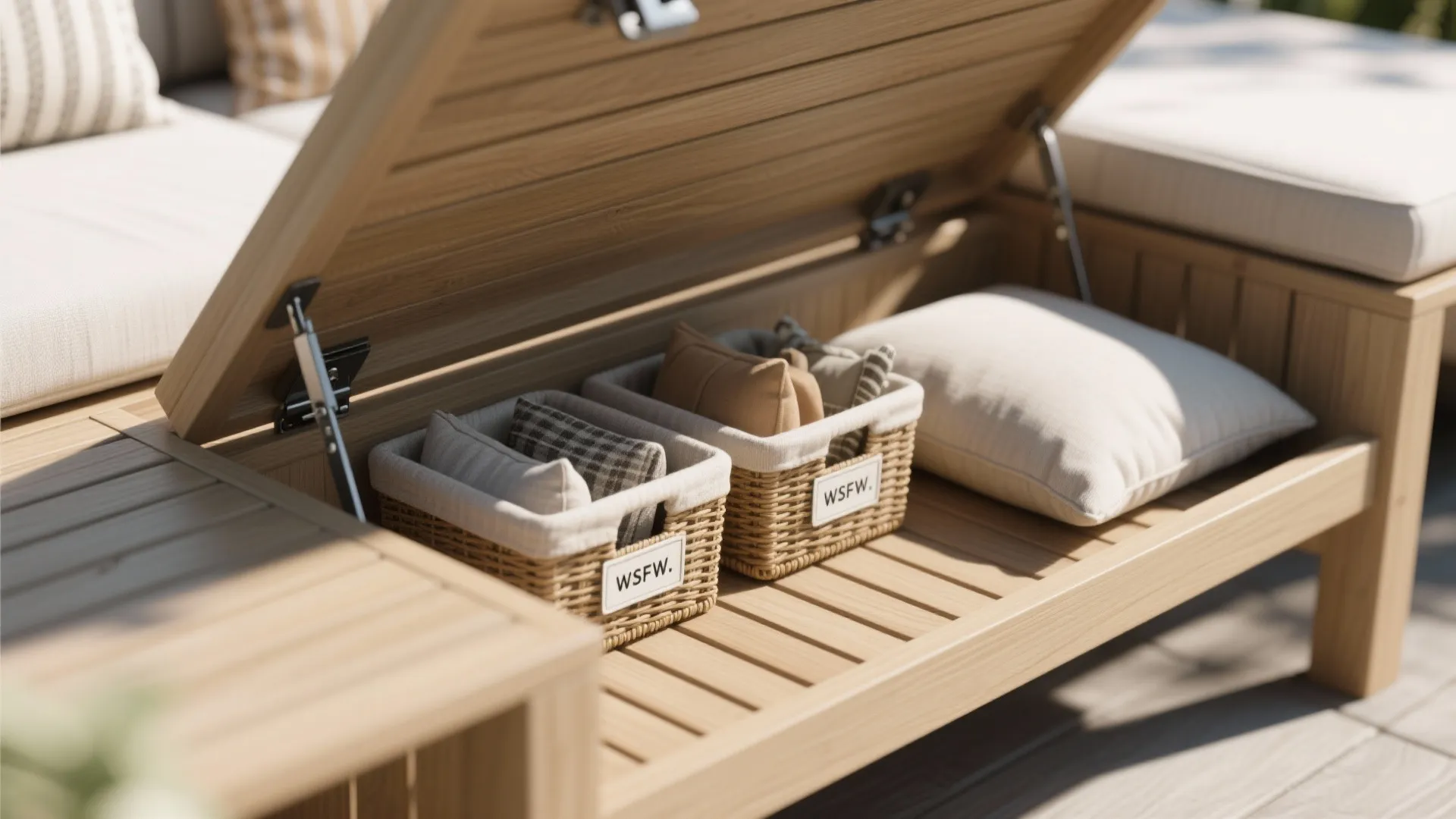 Minimalist storage + slim seating