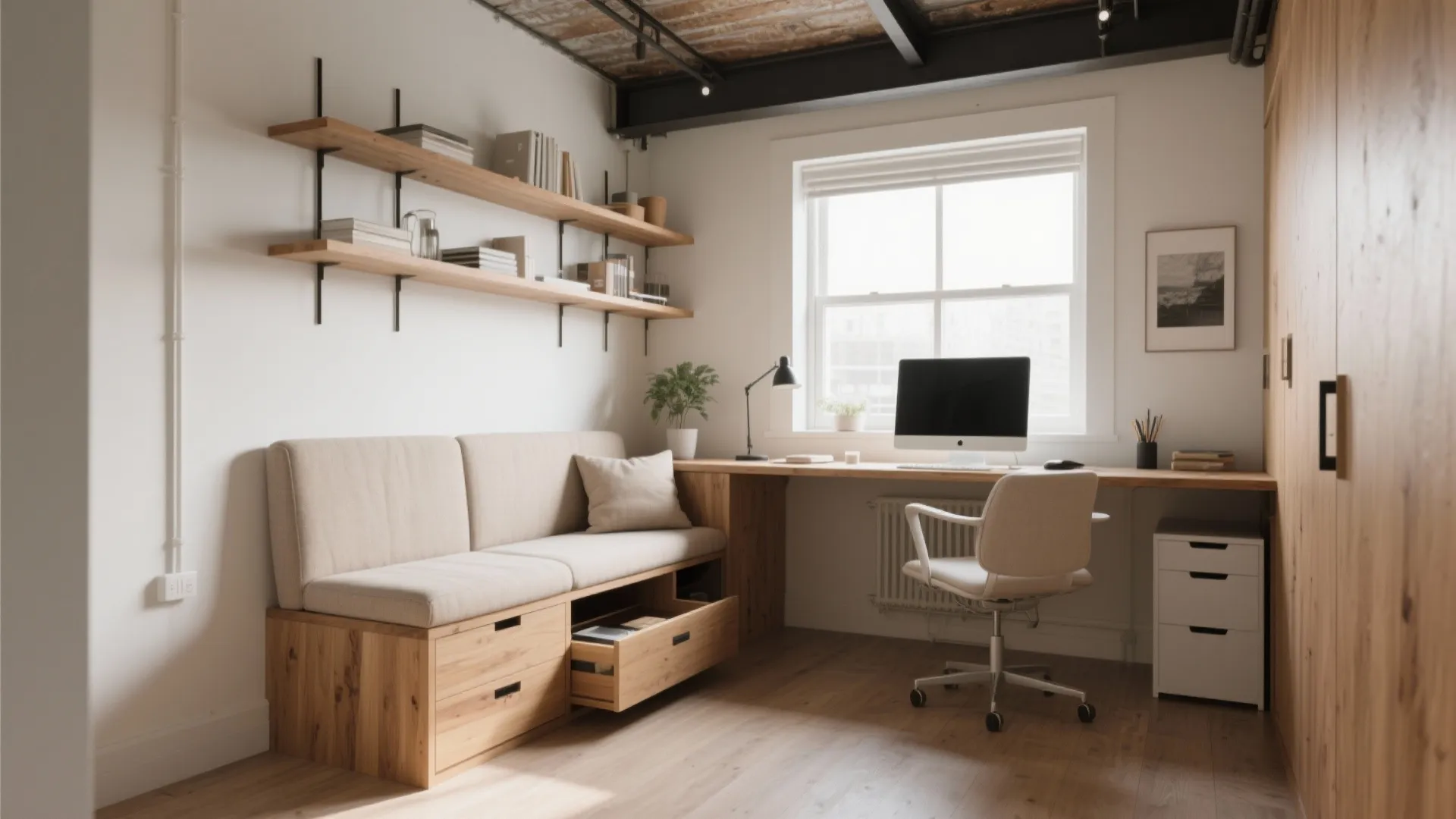7. Built-in Bench with Under-seat Storage
