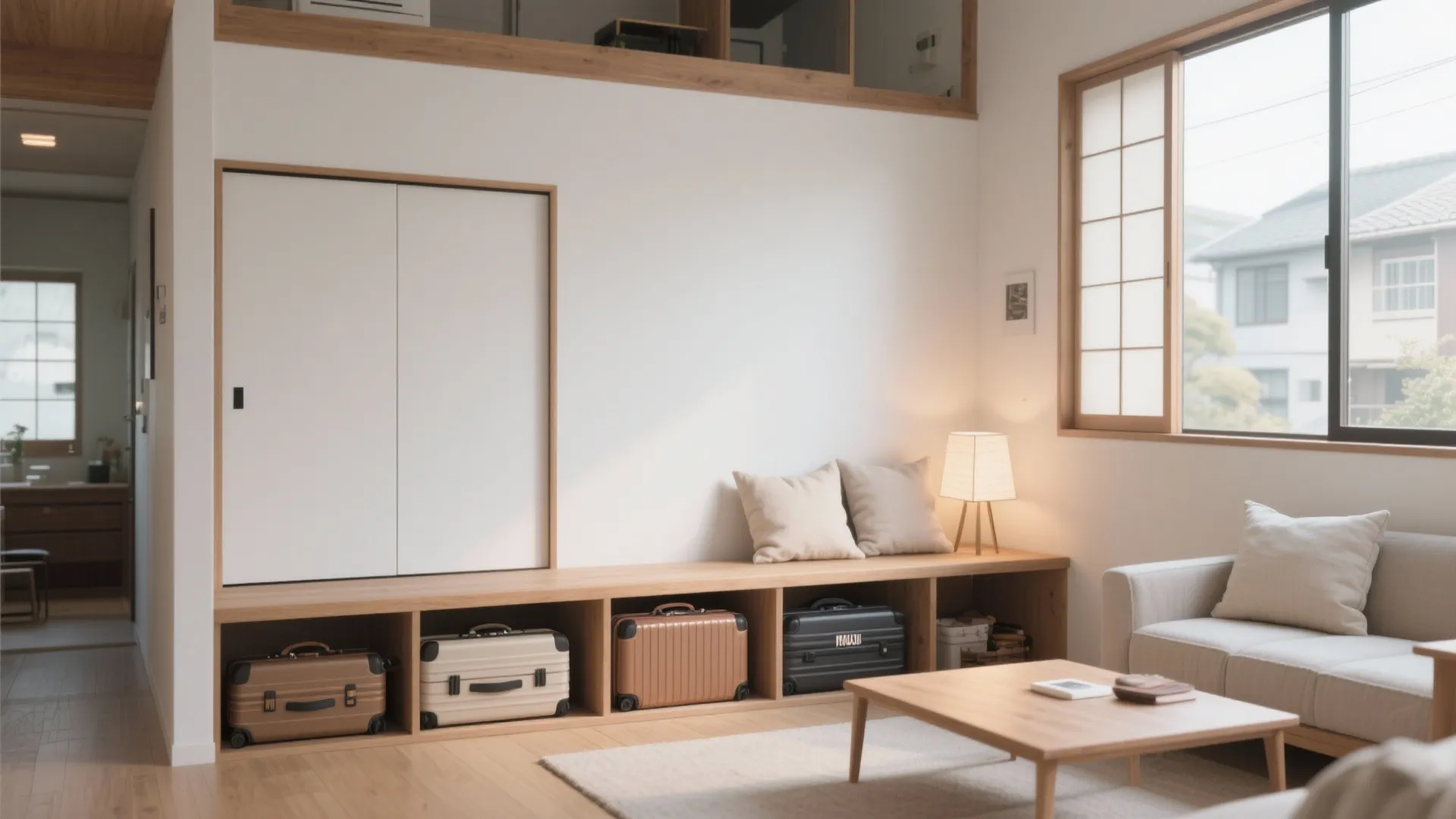 ホテルで役立つ収納技巧：スーツケースは“立てて隠す”が正解