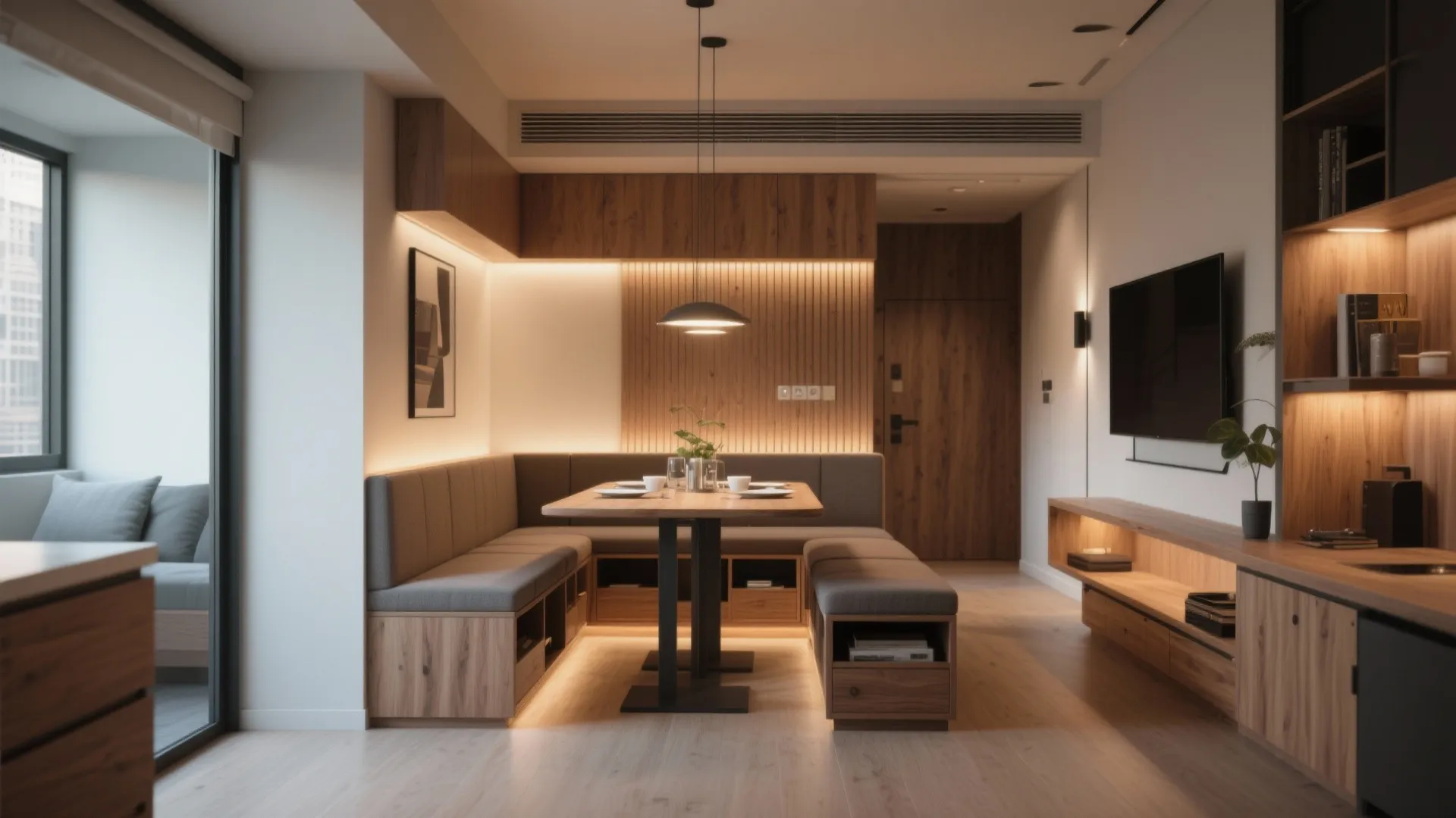 2. Convertible Storage Bench Table