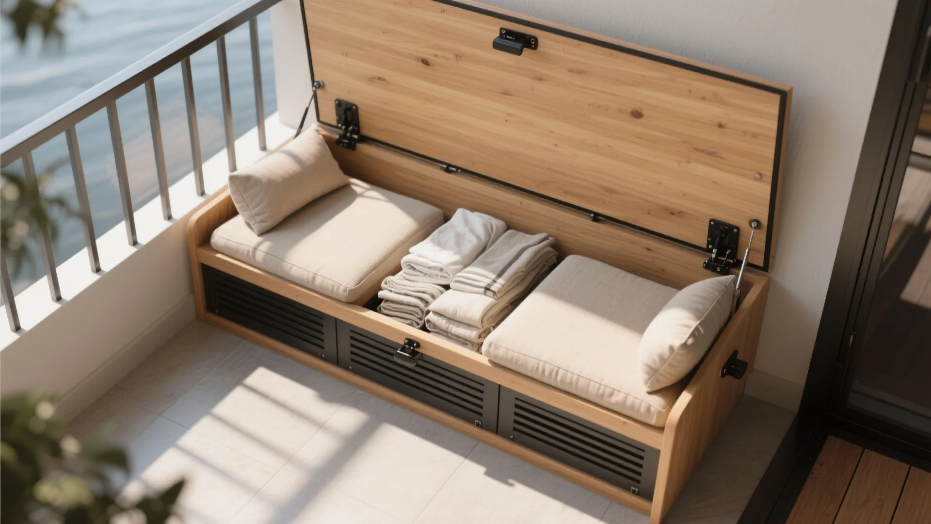 A built-in bench (with real storage)