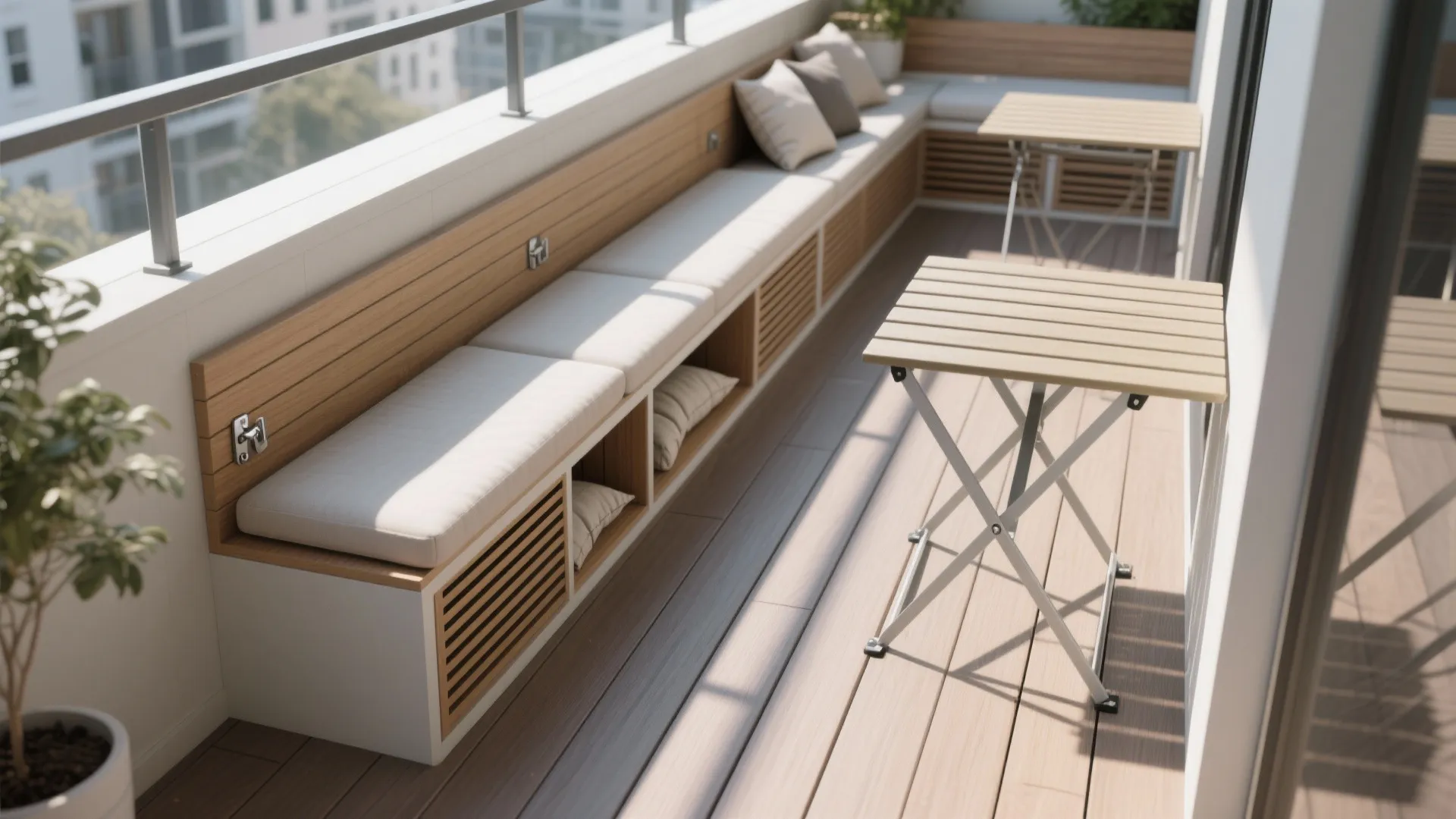 Built‑In Bench + Fold‑Down Table: Small Footprint, Big Usability