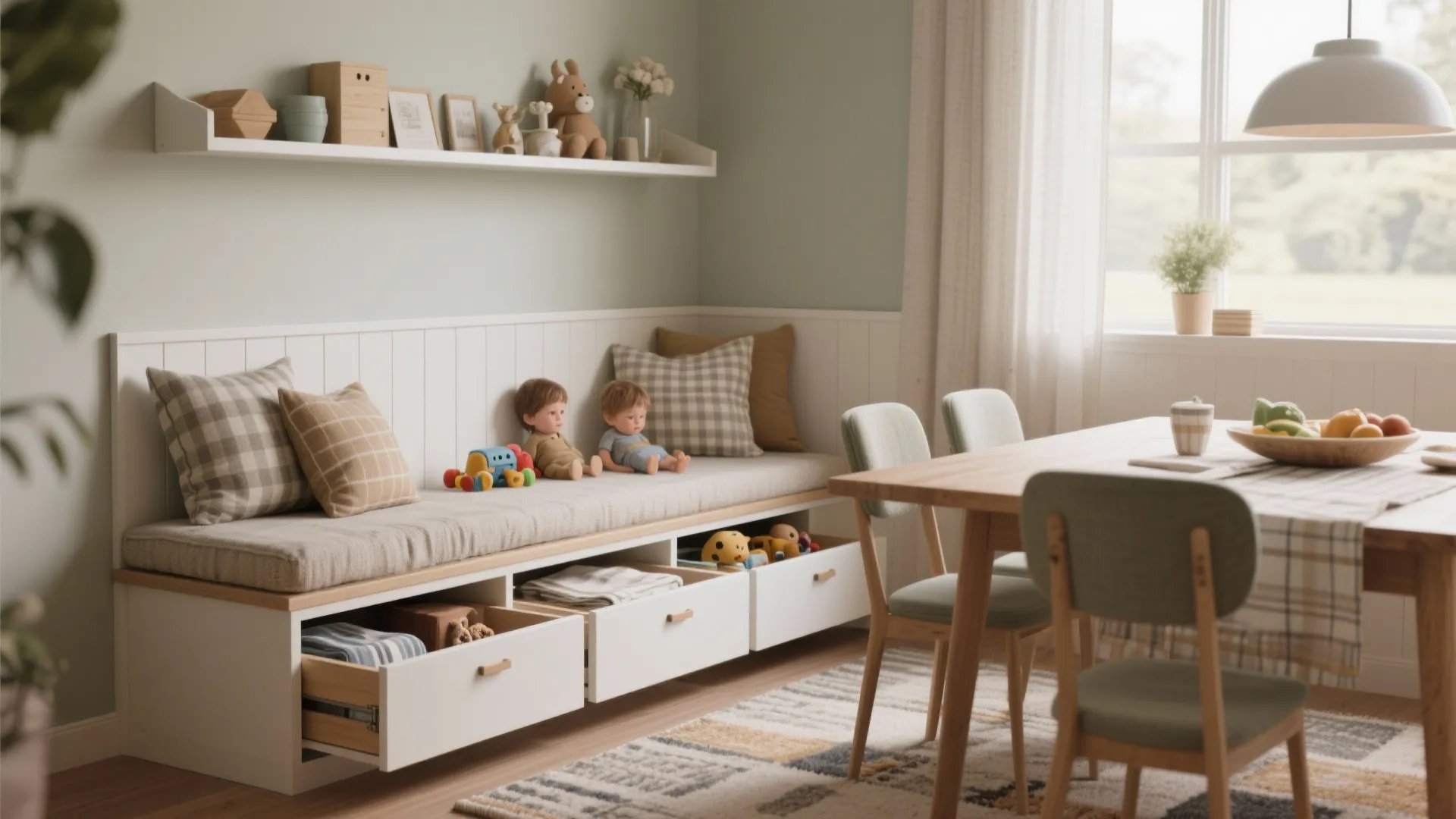 4. Multifunctional Bench with Under-seat Storage