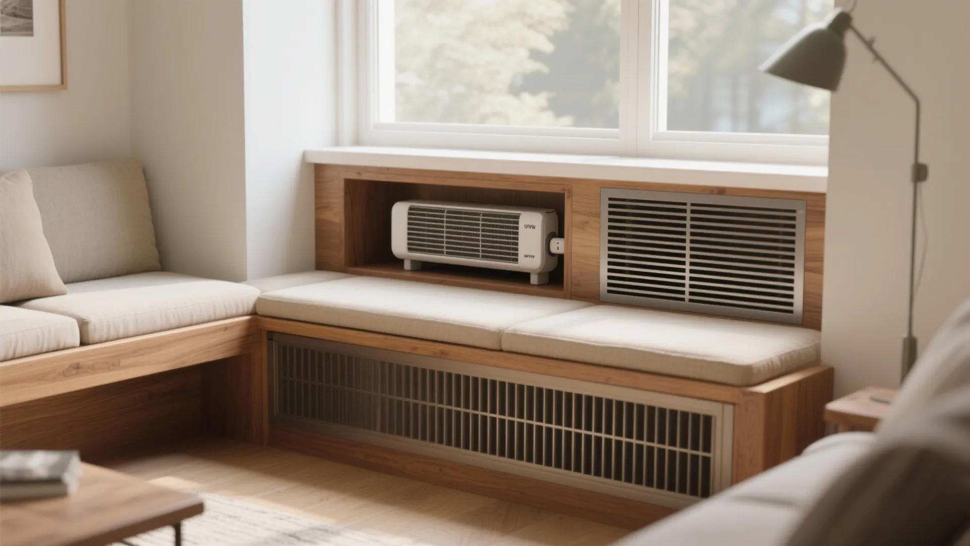 1. Bench with a vented niche