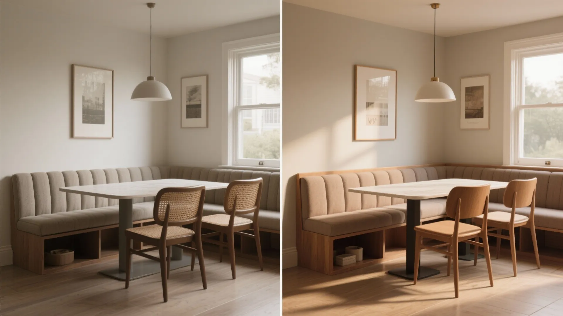 4. Use a bench on one side plus three chairs (or visually balanced four)