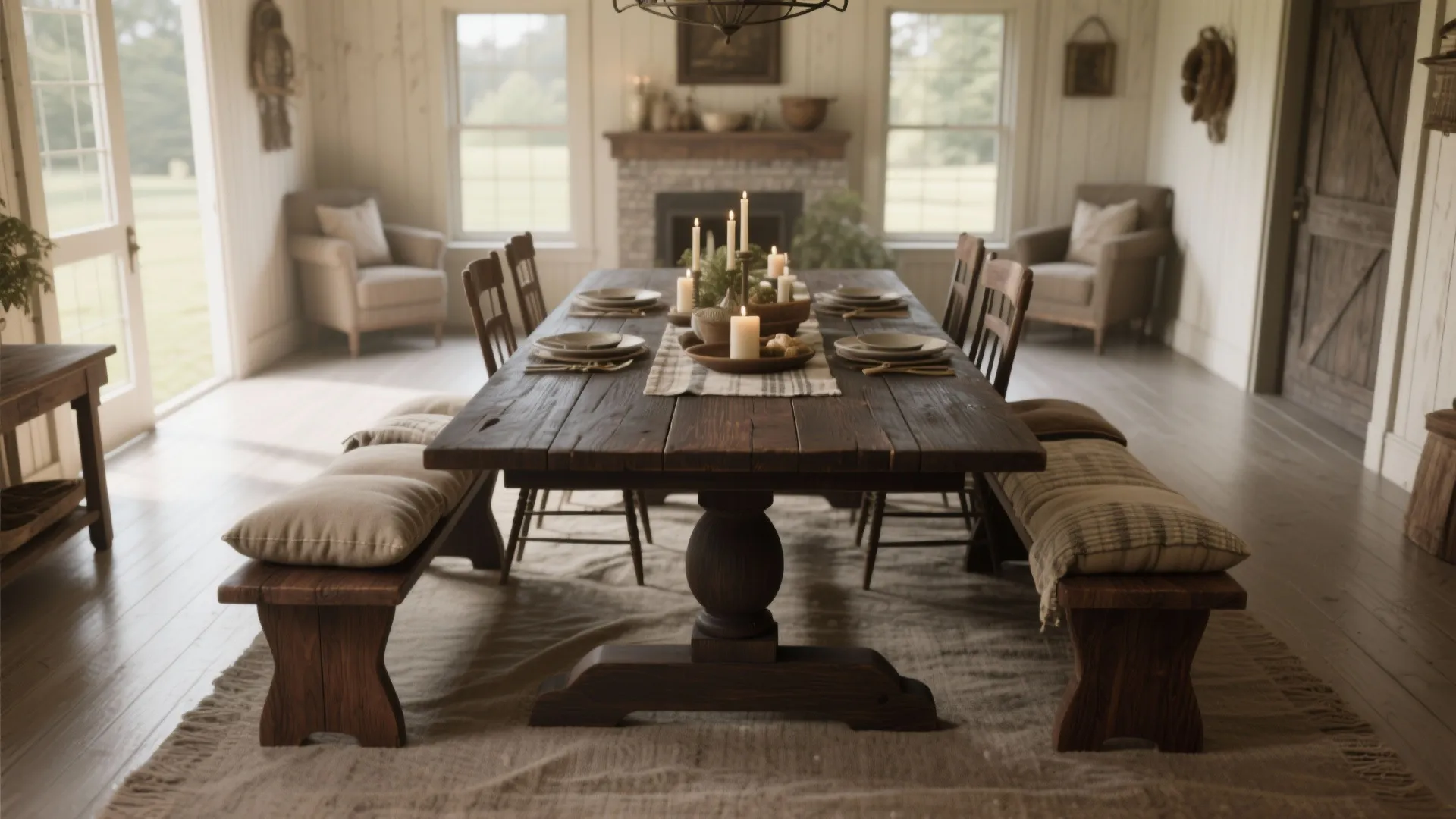 2. Mix Benches and Chairs for Flexibility