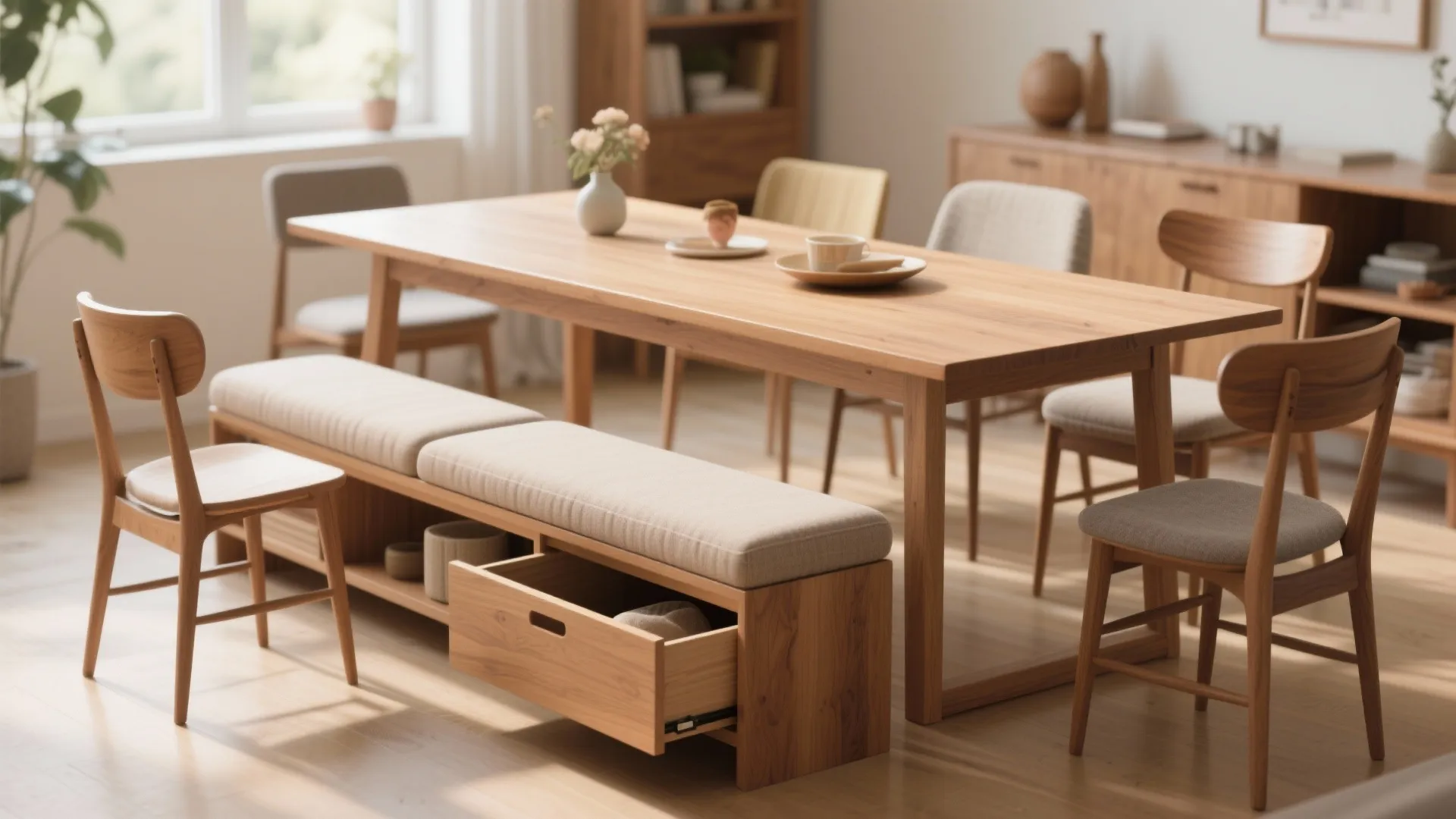 2. Pair with benches to flex capacity