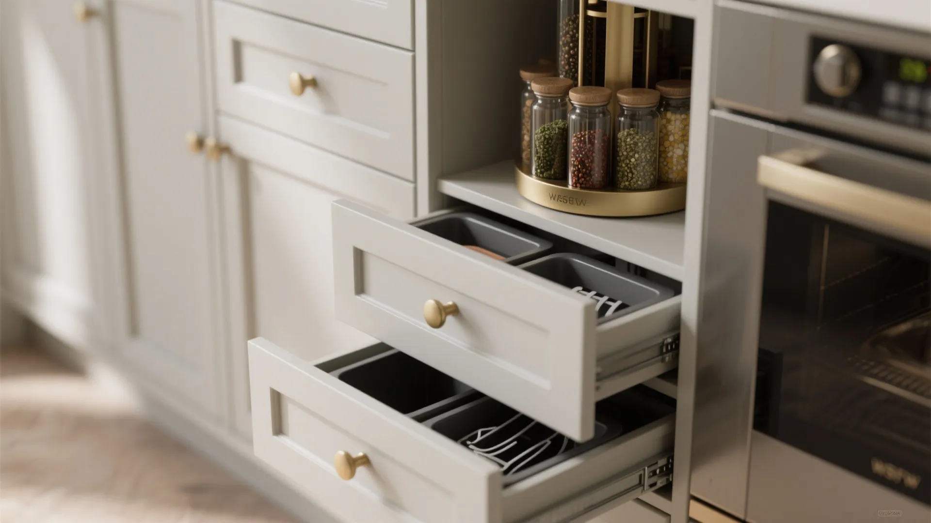 5. Bespoke Cabinetry with Hidden Tech