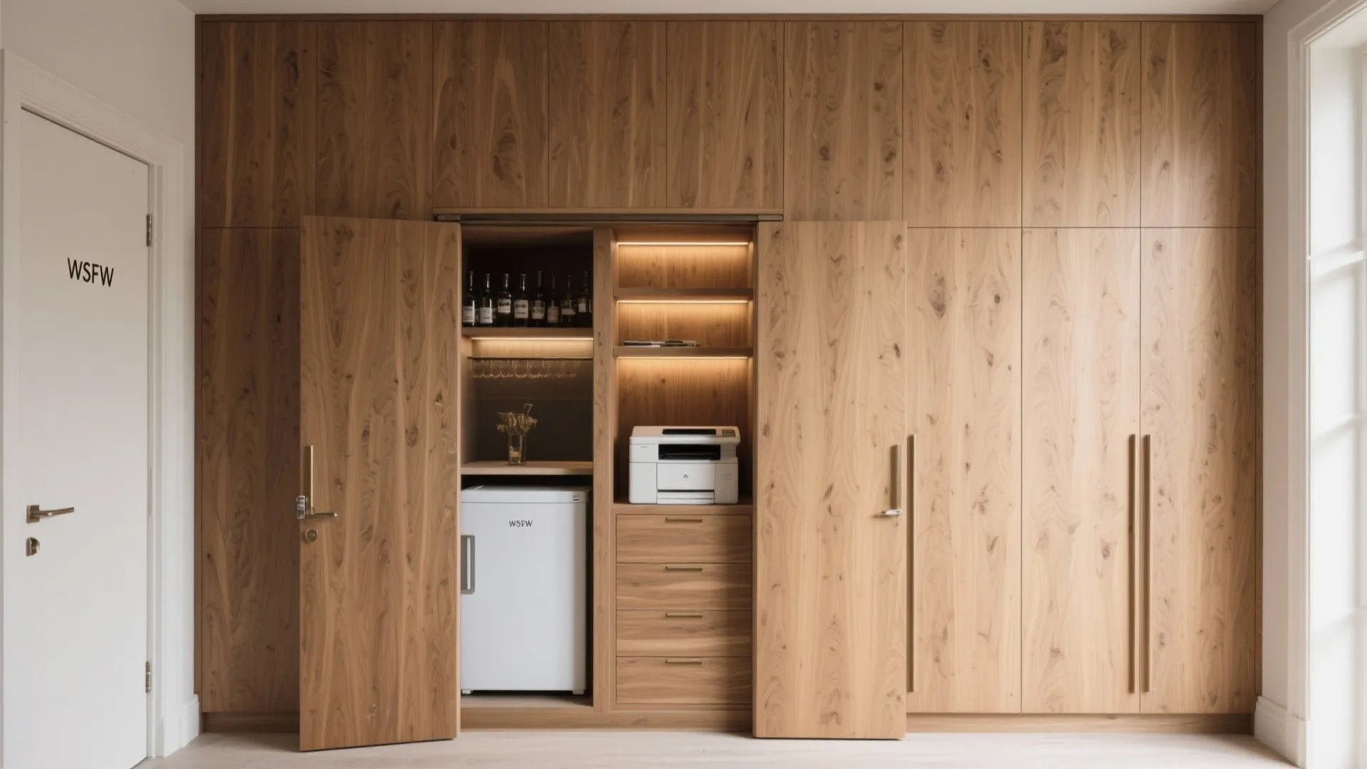 Tailored millwork that hides (almost) everything