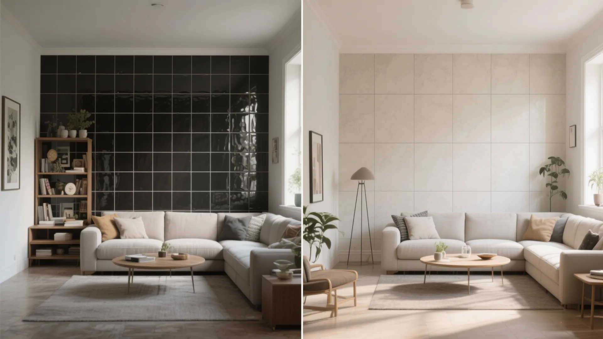 Light-Toned Large-Format Porcelain Tiles