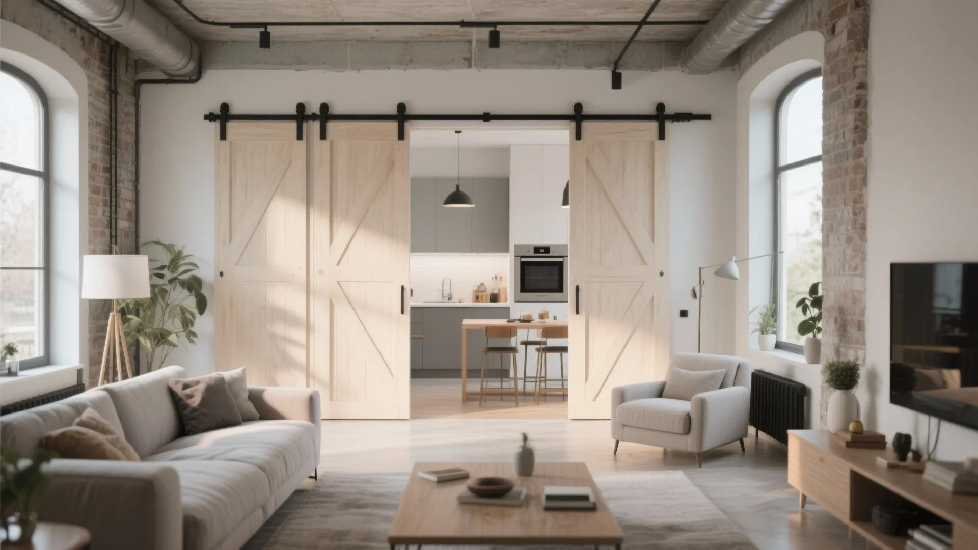 4. Bi-Fold Doors as Flexible Room Dividers