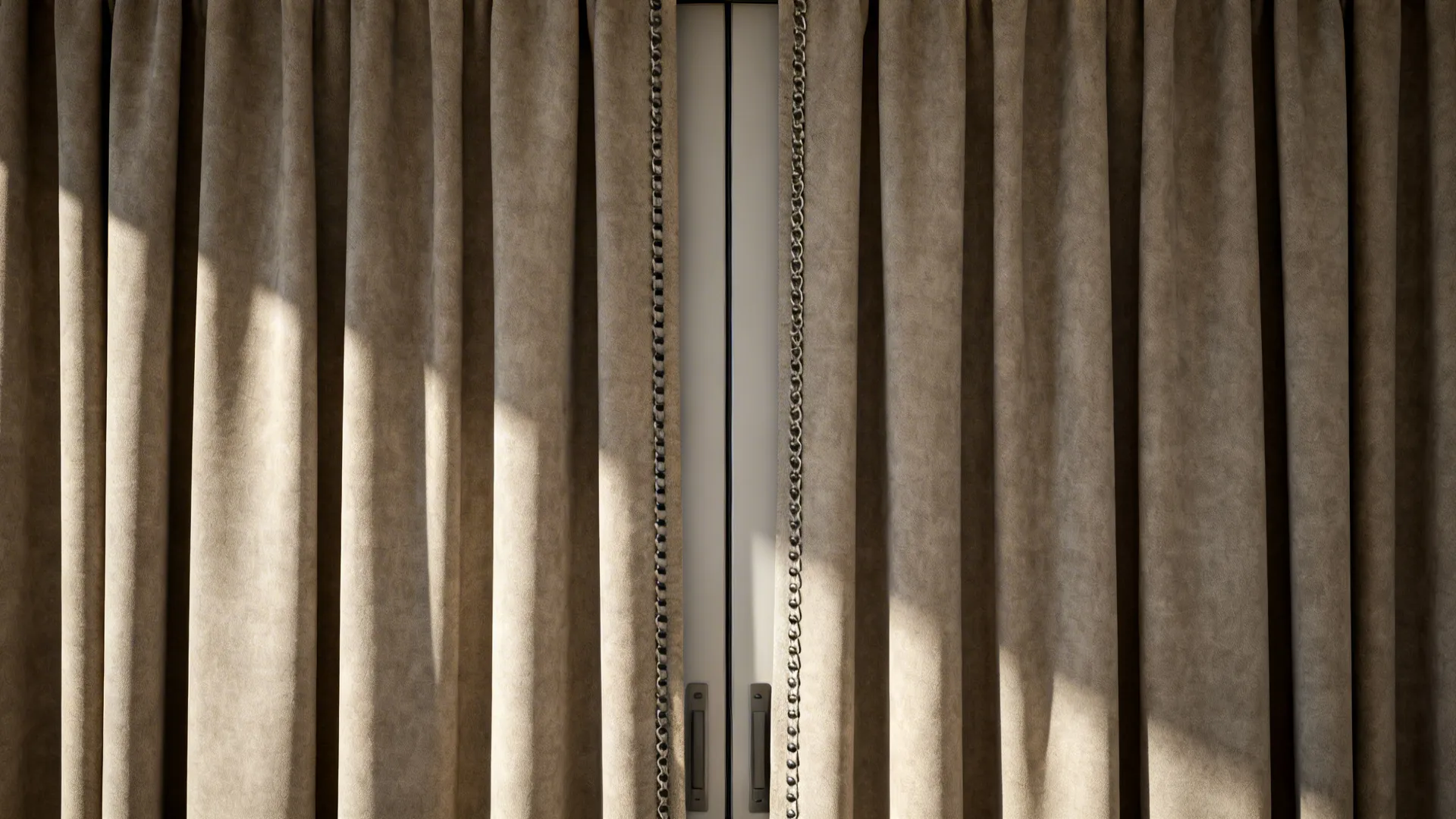 5. Bi-Parting Curtains with Magnetic or Weighted Hem