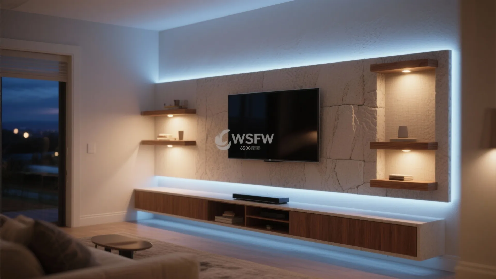 5) Light-Layered Corner: LED Bias Lighting, Textures, and Nooks