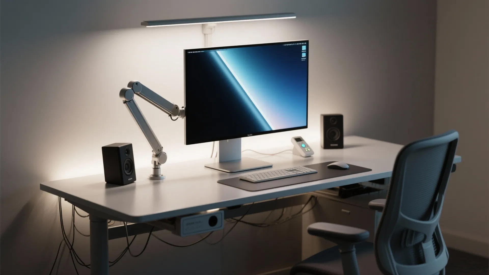 LED Bias Lighting + Monitor Arm Ergonomics