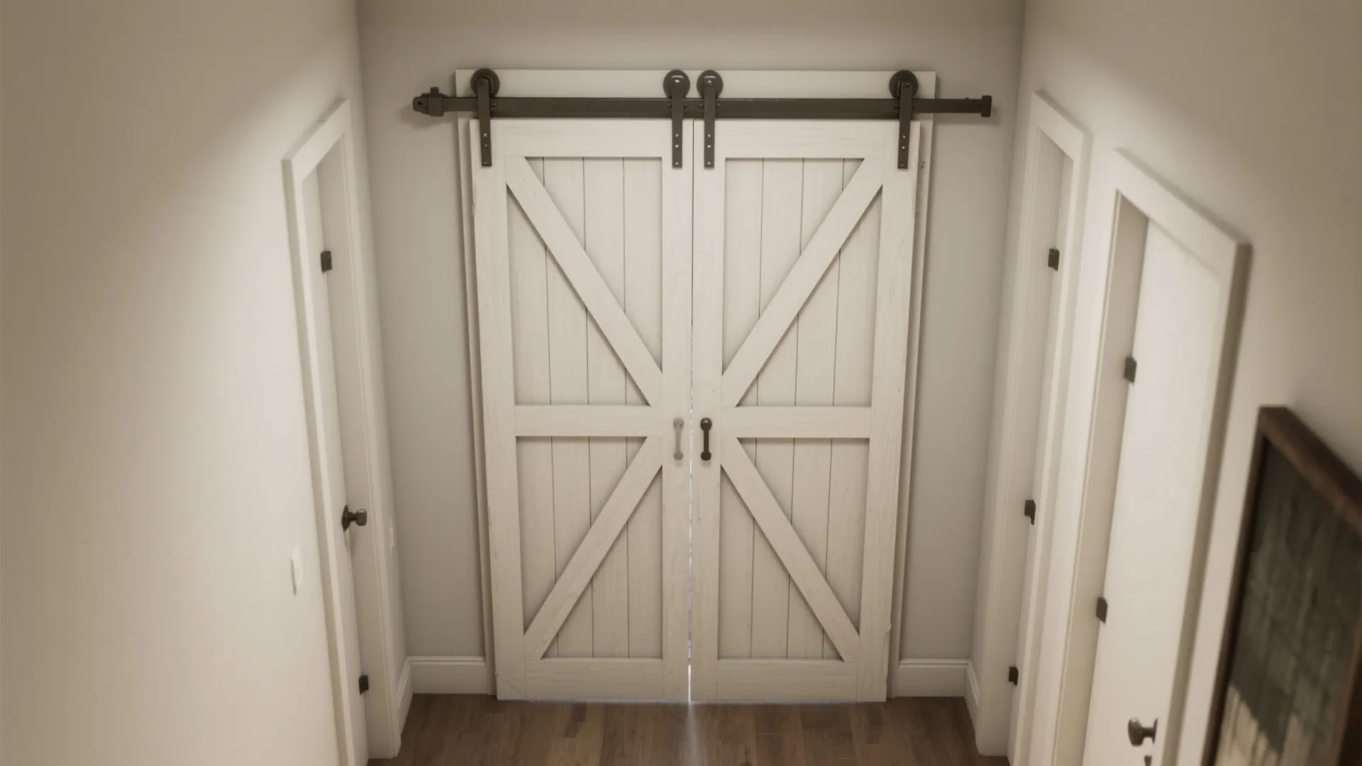 4. Bi-Fold Barn Door for Narrow Hallways