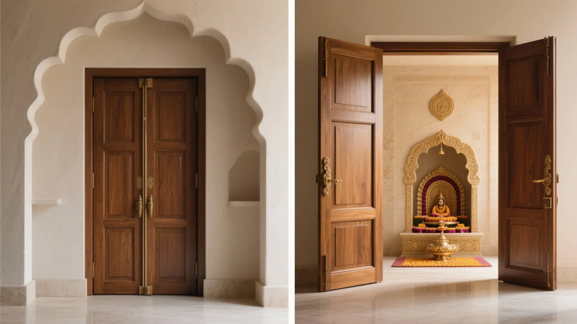 Bi-fold doors that open wide but park small