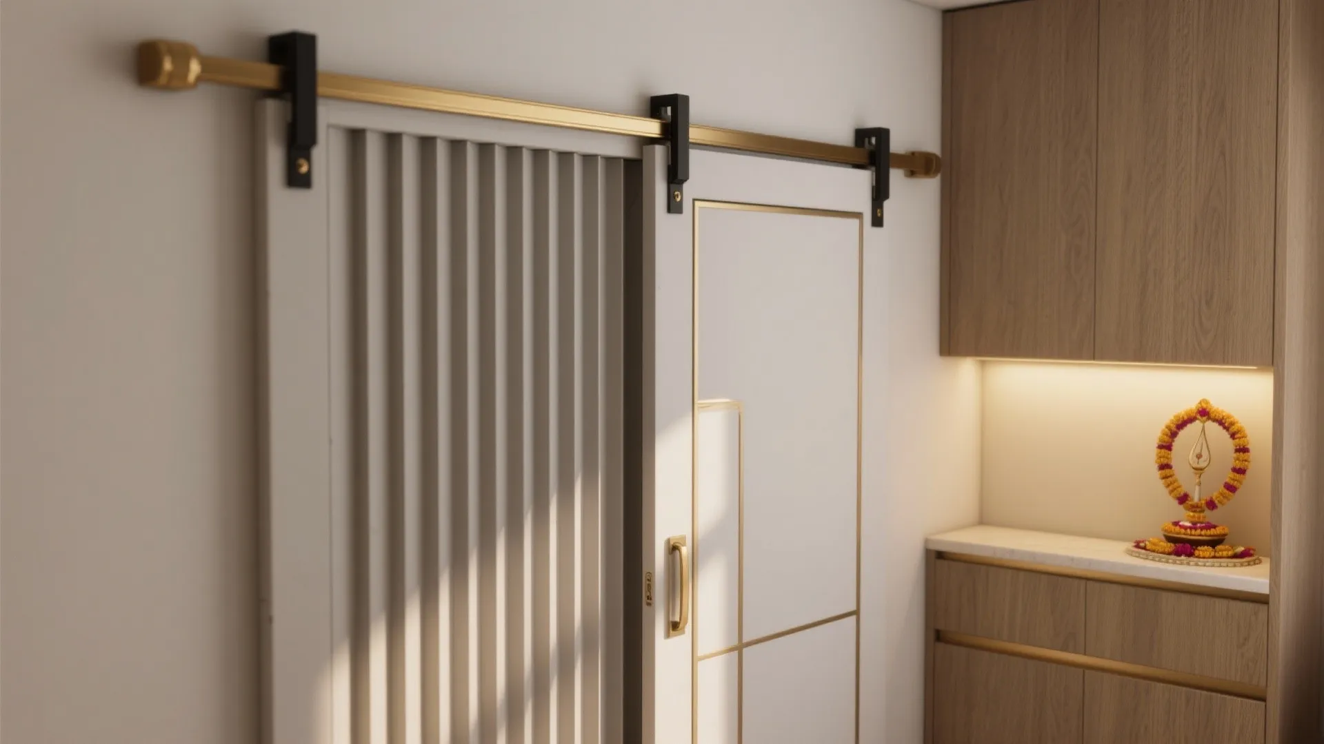 Idea 4: Bi-fold Accordion Door with Concealed Track