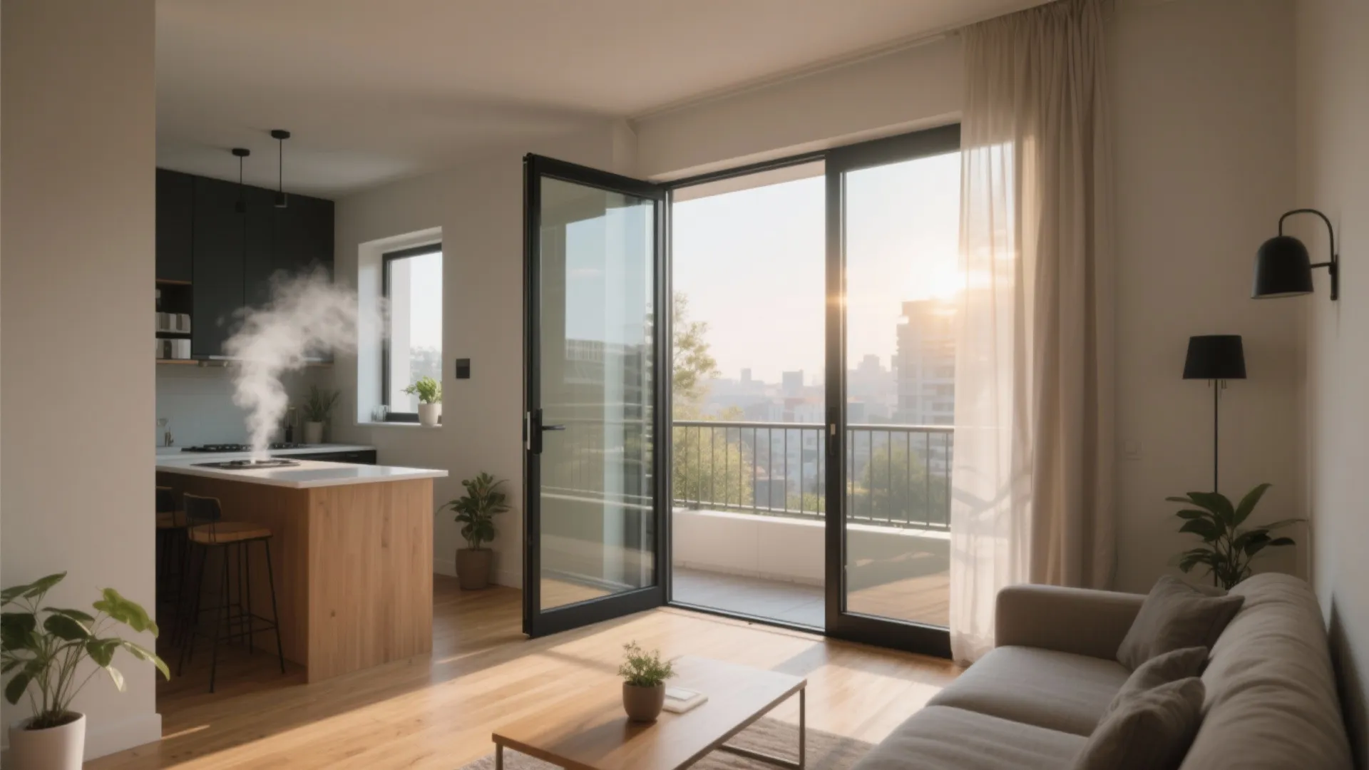 2) French or bi-fold doors + corner window: choreograph the cross-breeze