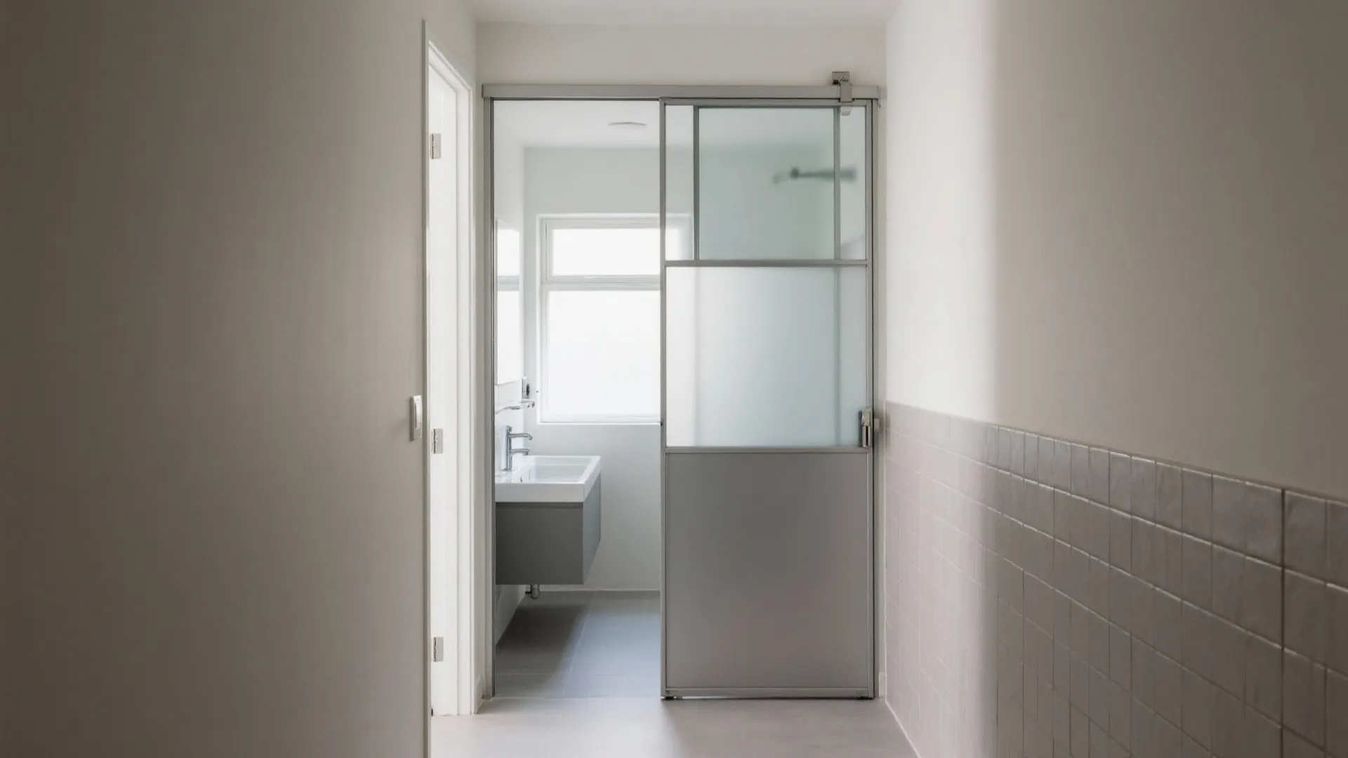 Aluminium bi-fold door with split glazing