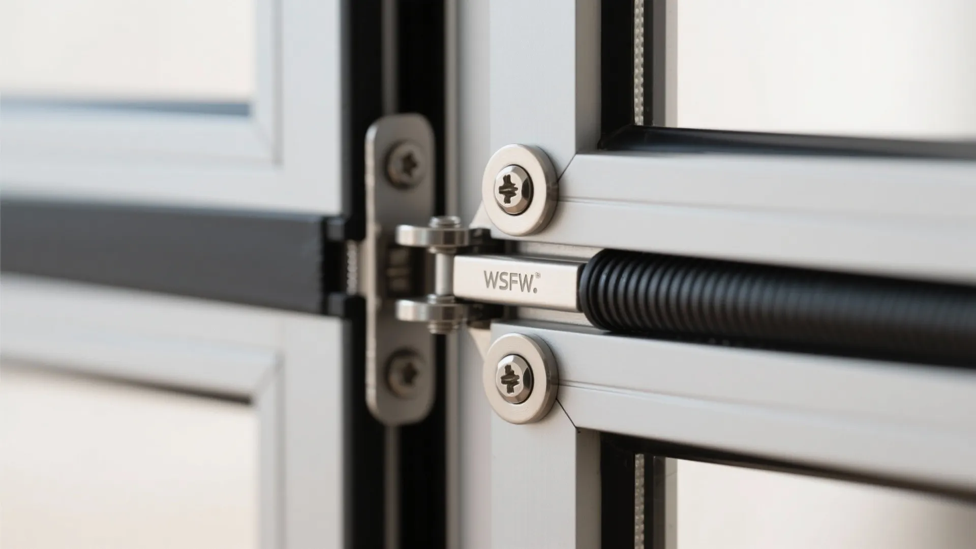 Bi-fold aluminium gate for micro bathrooms