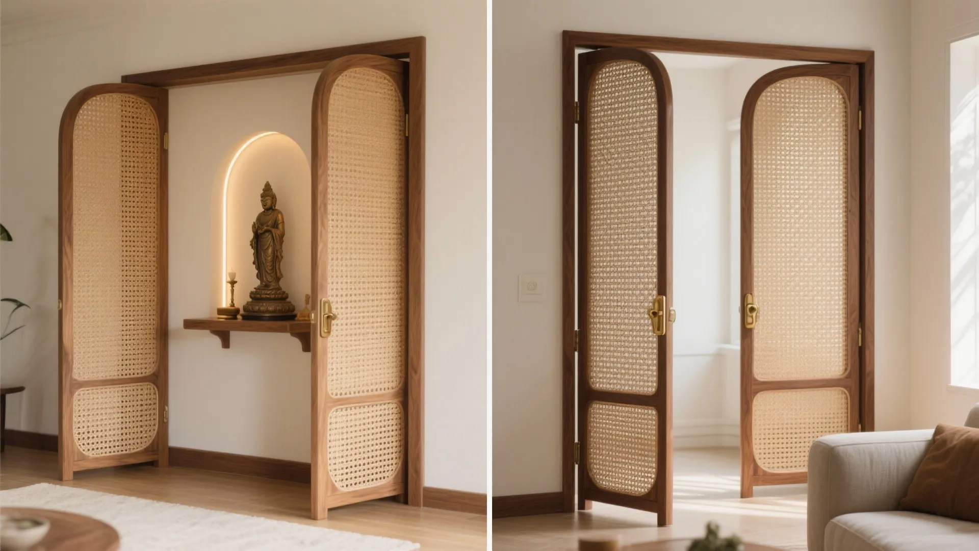 Bi-Fold Lattice Screens for Flexible Sanctums