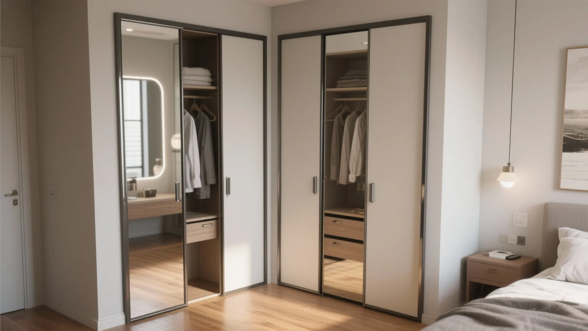 3. Bi-folds and slim leaf doors where storage meets access