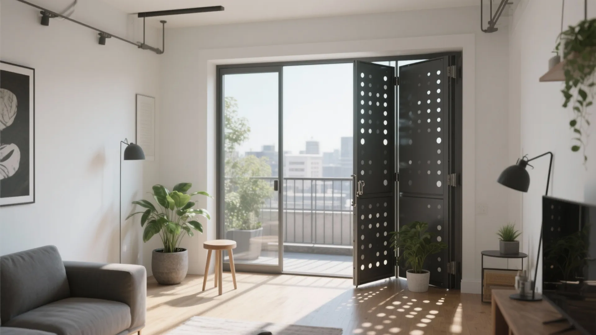 Bi-Fold Panels with Perforated Steel