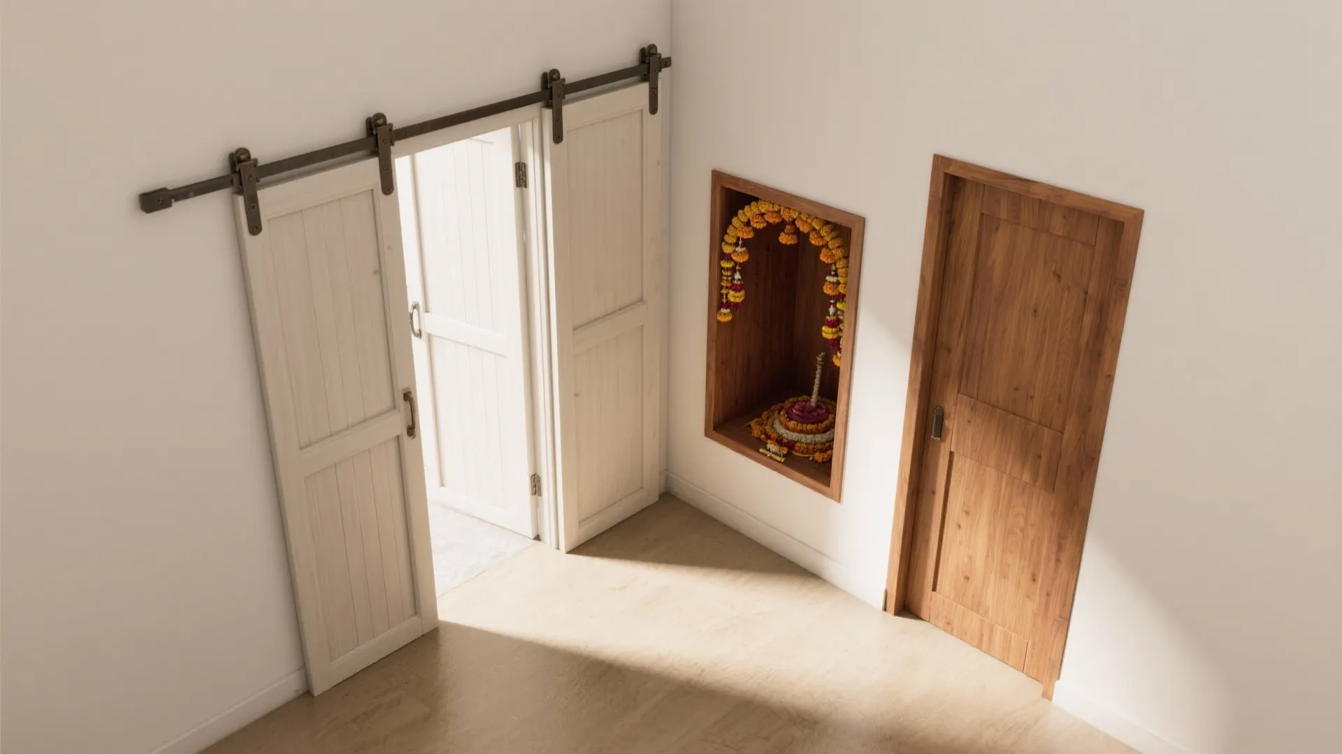 Bi-Fold or Pocket Wooden Doors for Micro Nooks