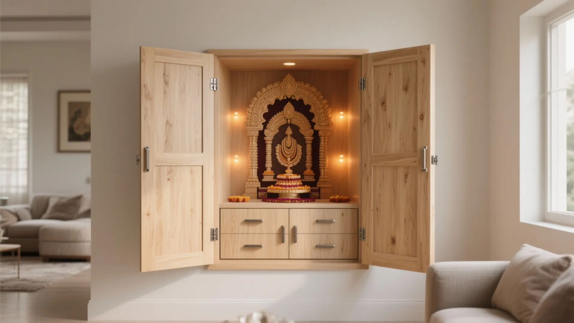 Bi-fold doors for flexible opening