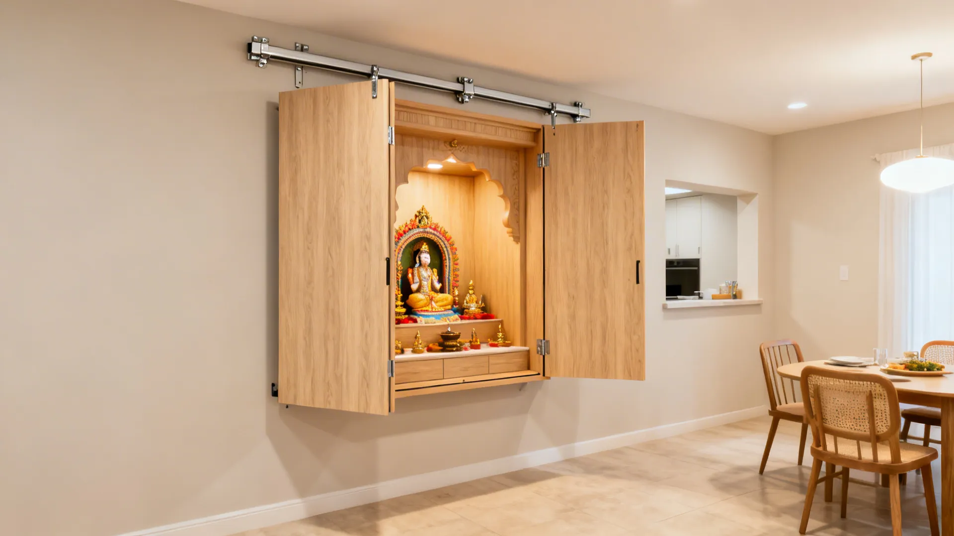 Bonus: Bi-Fold or Accordian Panels for Niche Mandirs