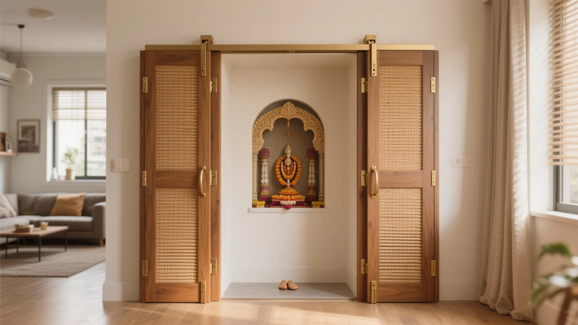 Bi-fold doors that open wide but park small