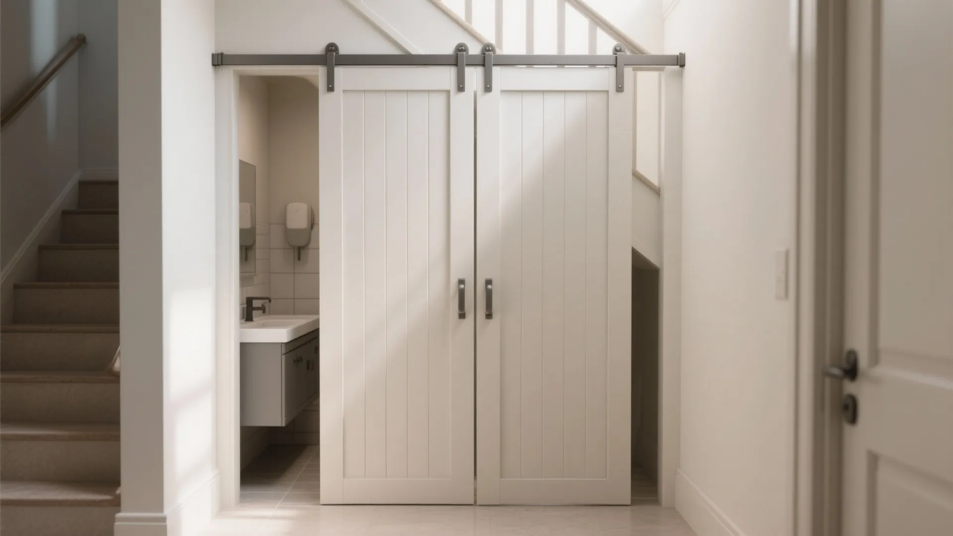 Bi-Fold PVC for Micro Baths and Powder Rooms