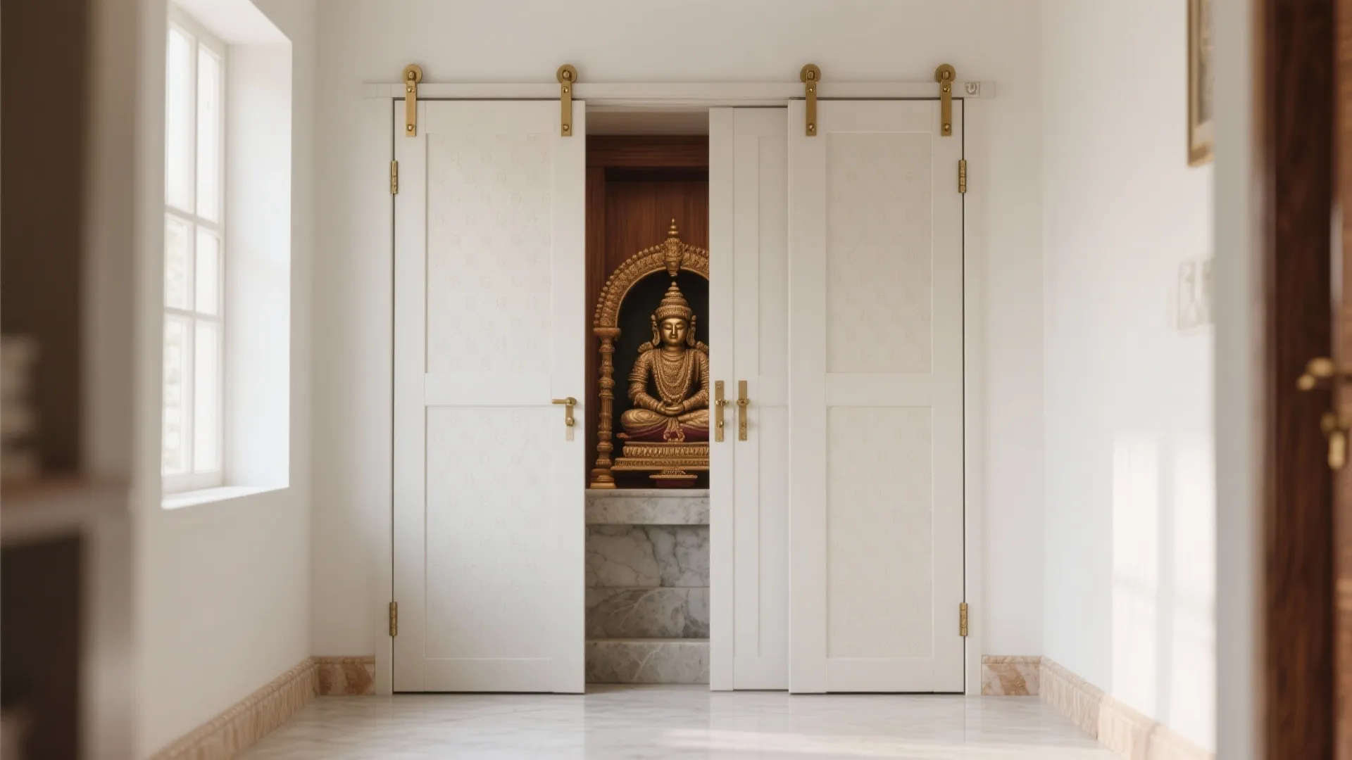 Bi-Fold or Accordion PVC Doors for Niche Mandirs