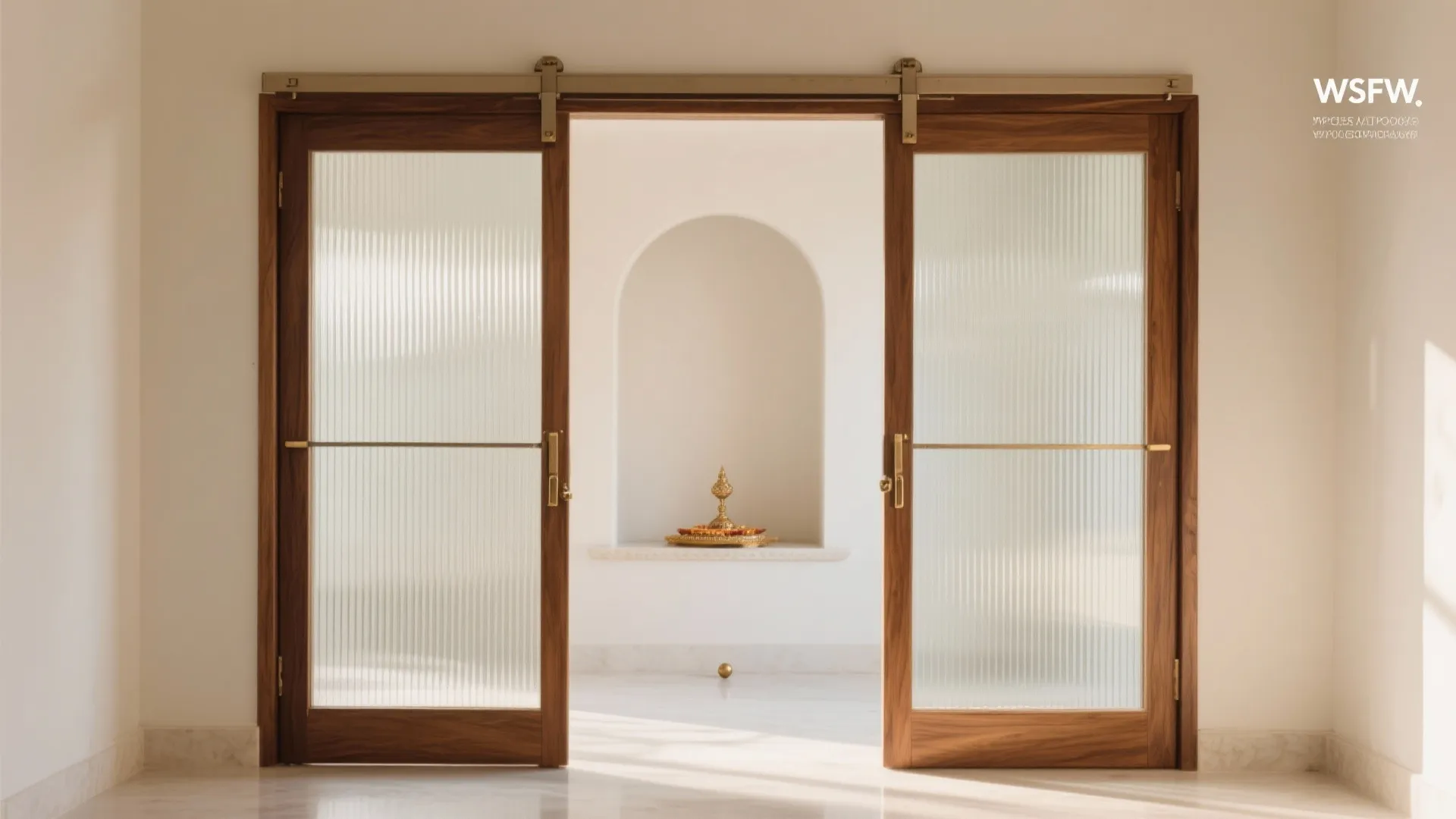 4) Bi-Fold Door with Ribbed Glass