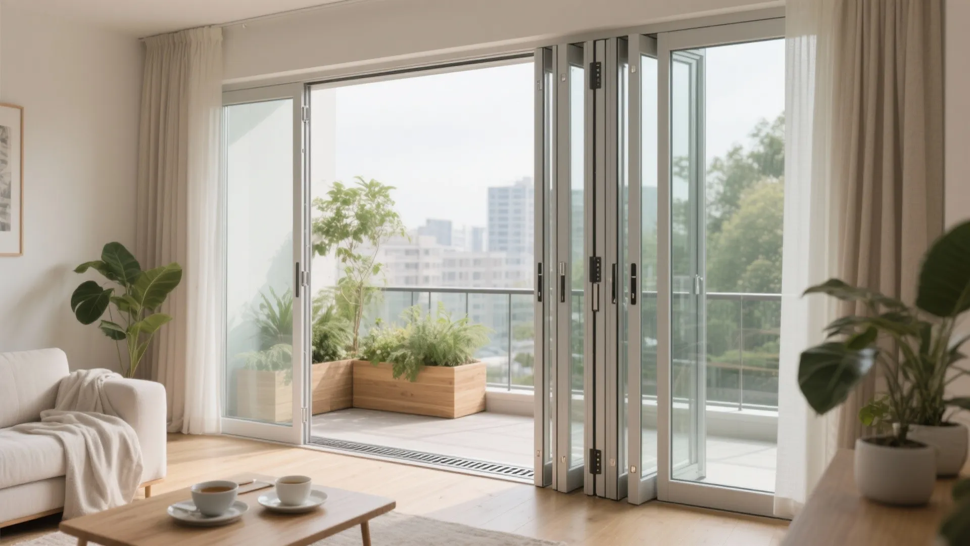 Sliding or bi-fold openings to blur indoor–outdoor